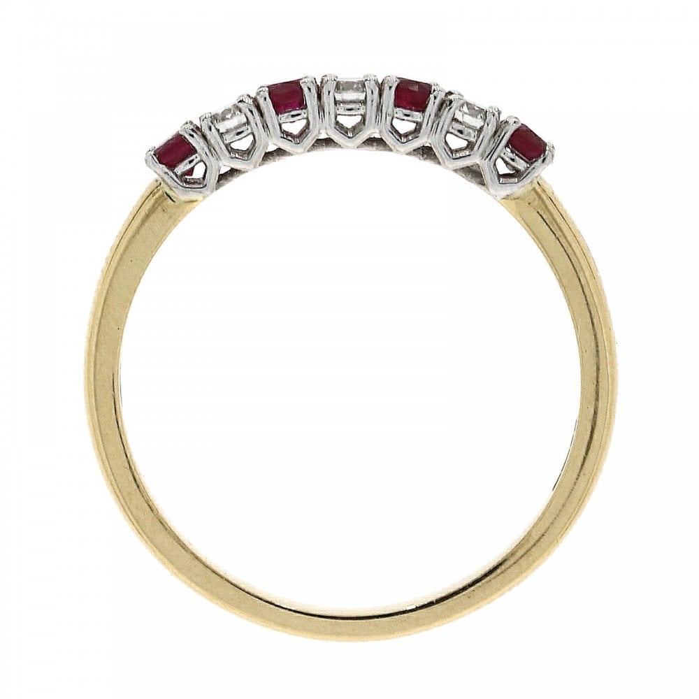 18ct Gold Ruby & Diamond Eternity RIng