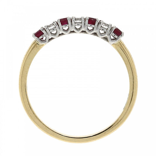 18ct Gold Ruby & Diamond Eternity RIng