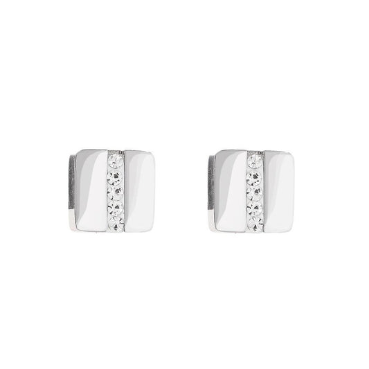 Coeur De Lion Square CZ Stud Earrings