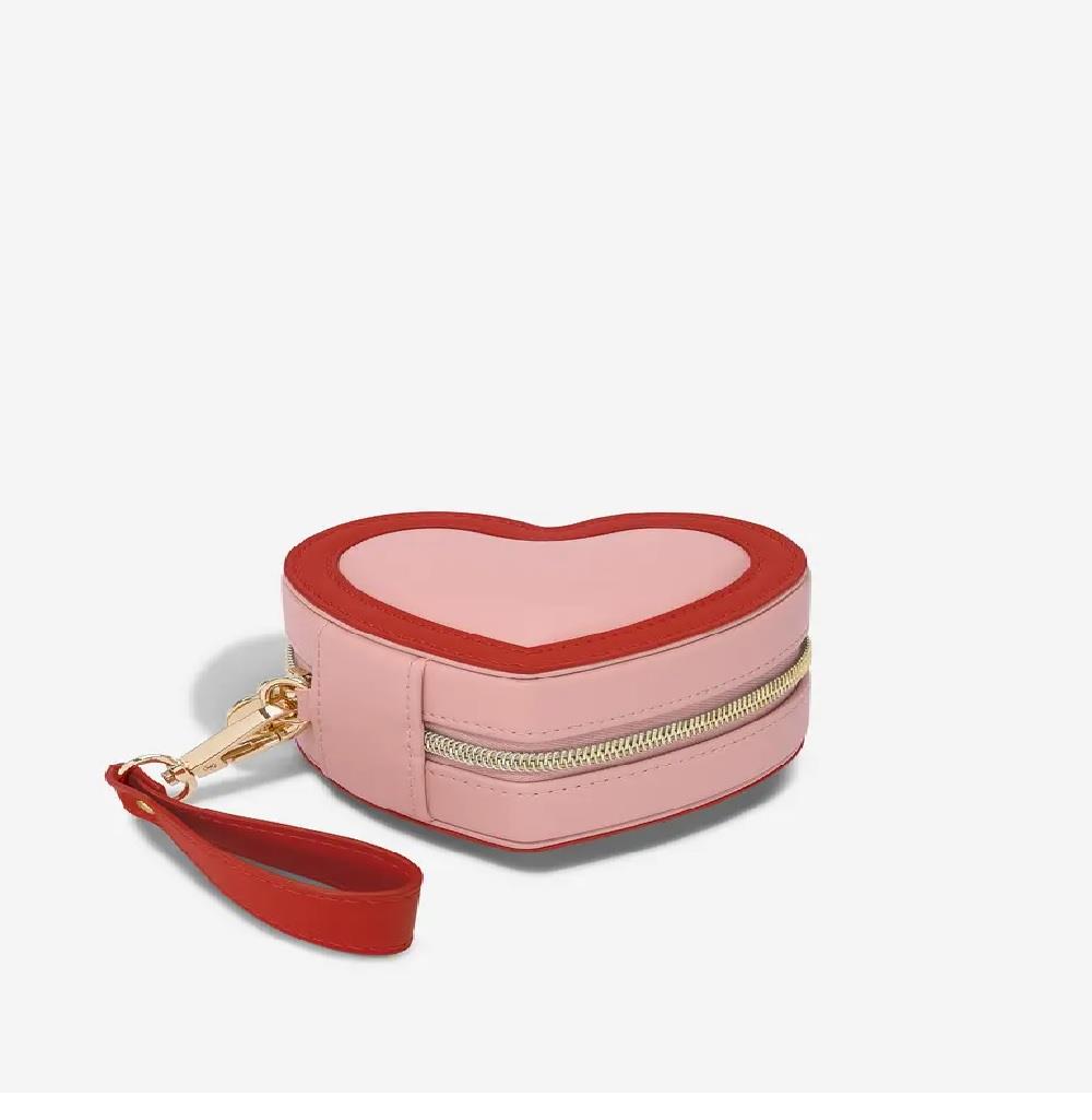 Stackers Pink Heart Travel Jewellery Box