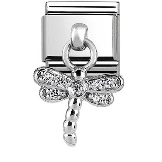 Composable CZ Dragonfly Dangle Charm