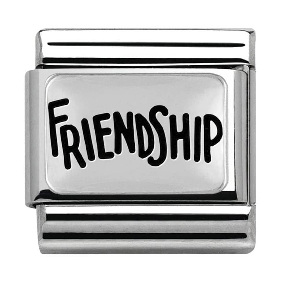 Composable Stainless Steel and Silver Friendship Charm