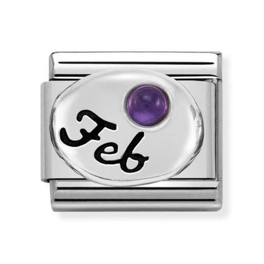 Classic February Amethyst Birthstone Charm