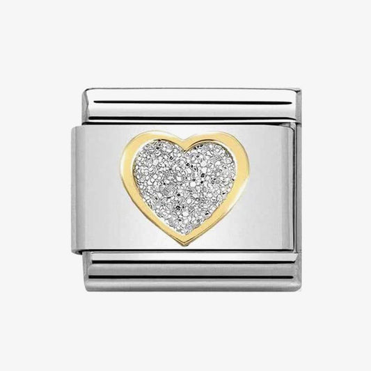Nomination Composable Glitter Heart Charm