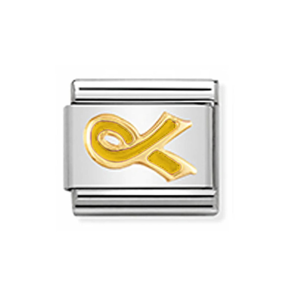Classic Yellow Gold Enamel YELLOW Ribbon Link
