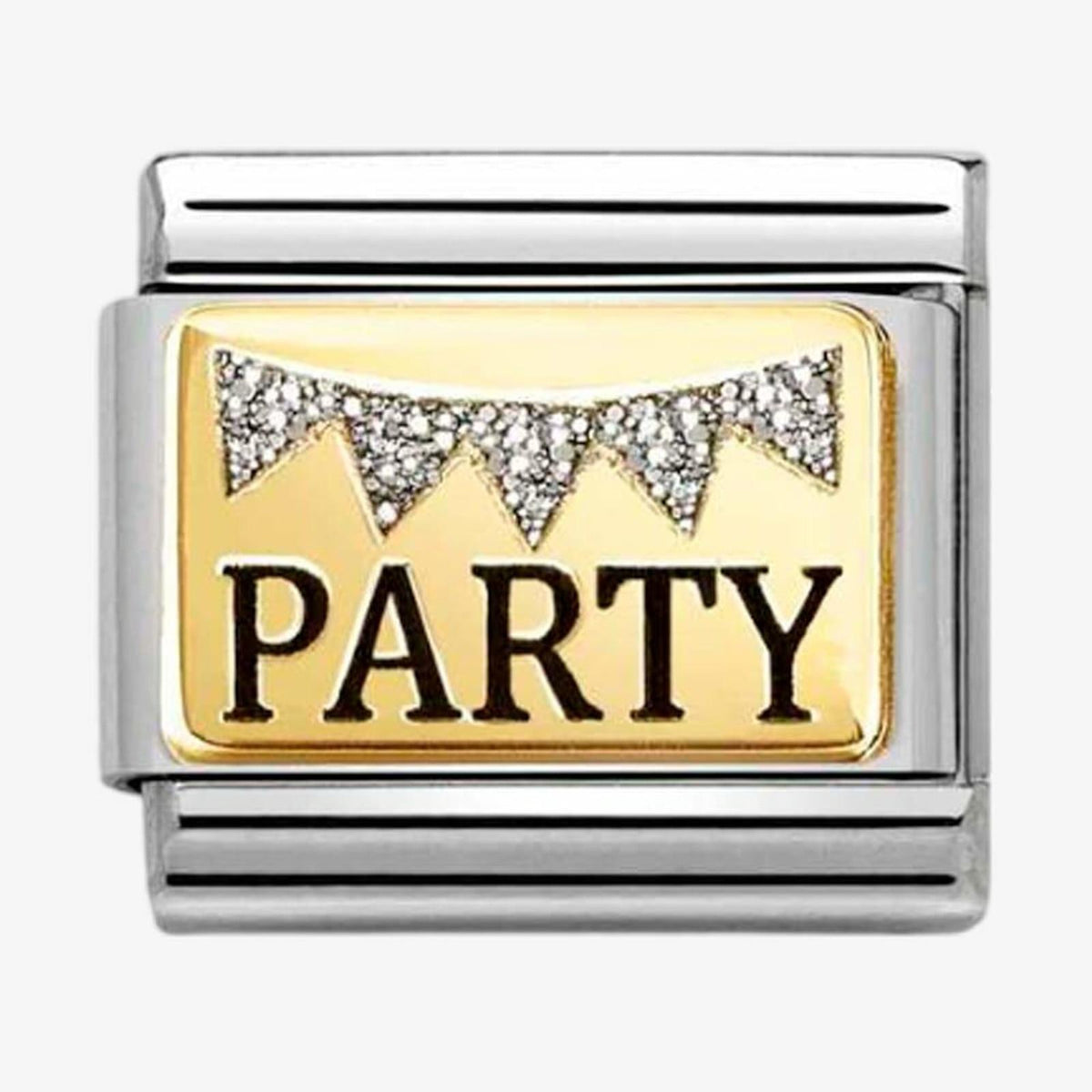 CLASSIC Gold & Glitter Party Bunting Charm