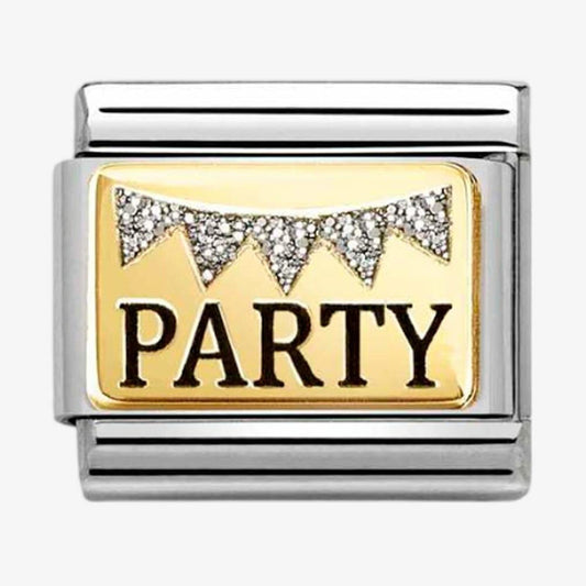 CLASSIC Gold & Glitter Party Bunting Charm