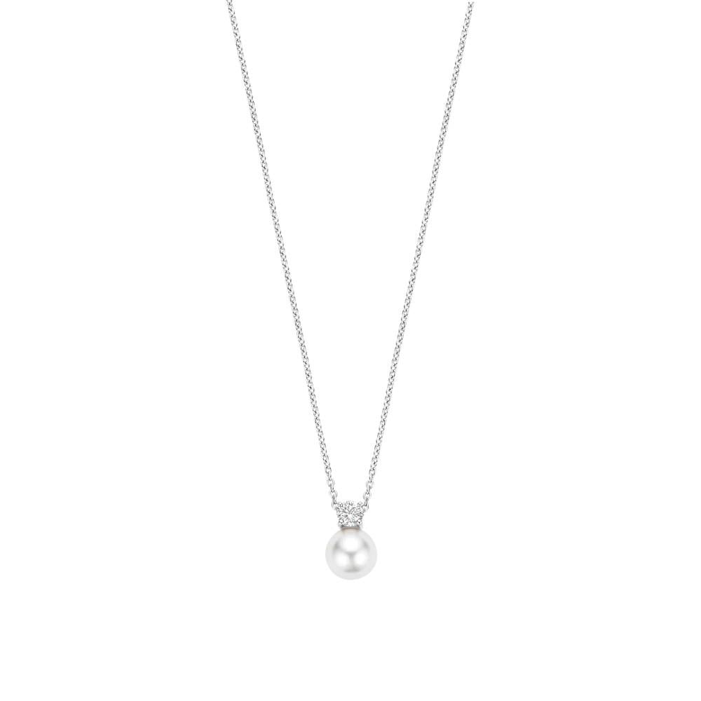 TI SENTO Shell Pearl and CZ Necklace