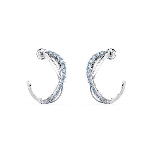 Swarovski Twist Hoop Blue Earrings