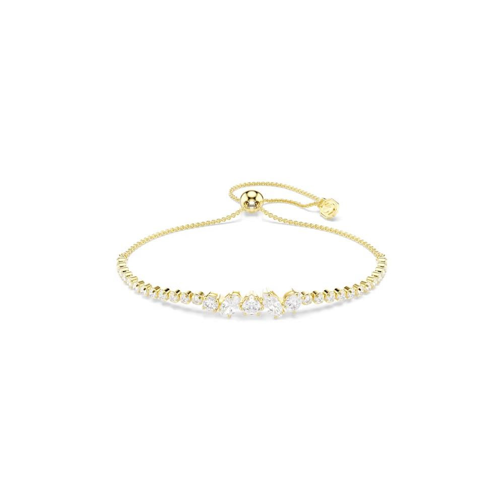 Mesmera bracelet, Mixed cuts, White, 18K gold