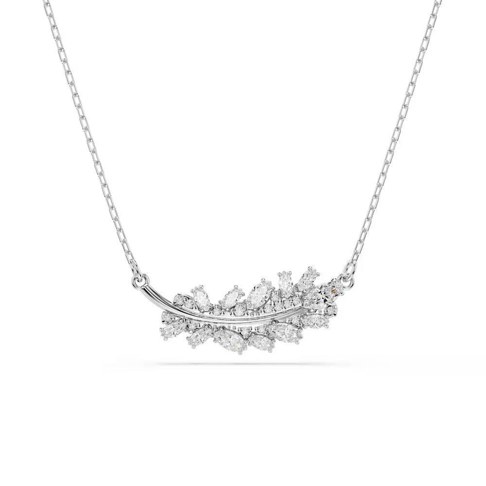 Vienna pendant, Mixed cuts, Feather, White