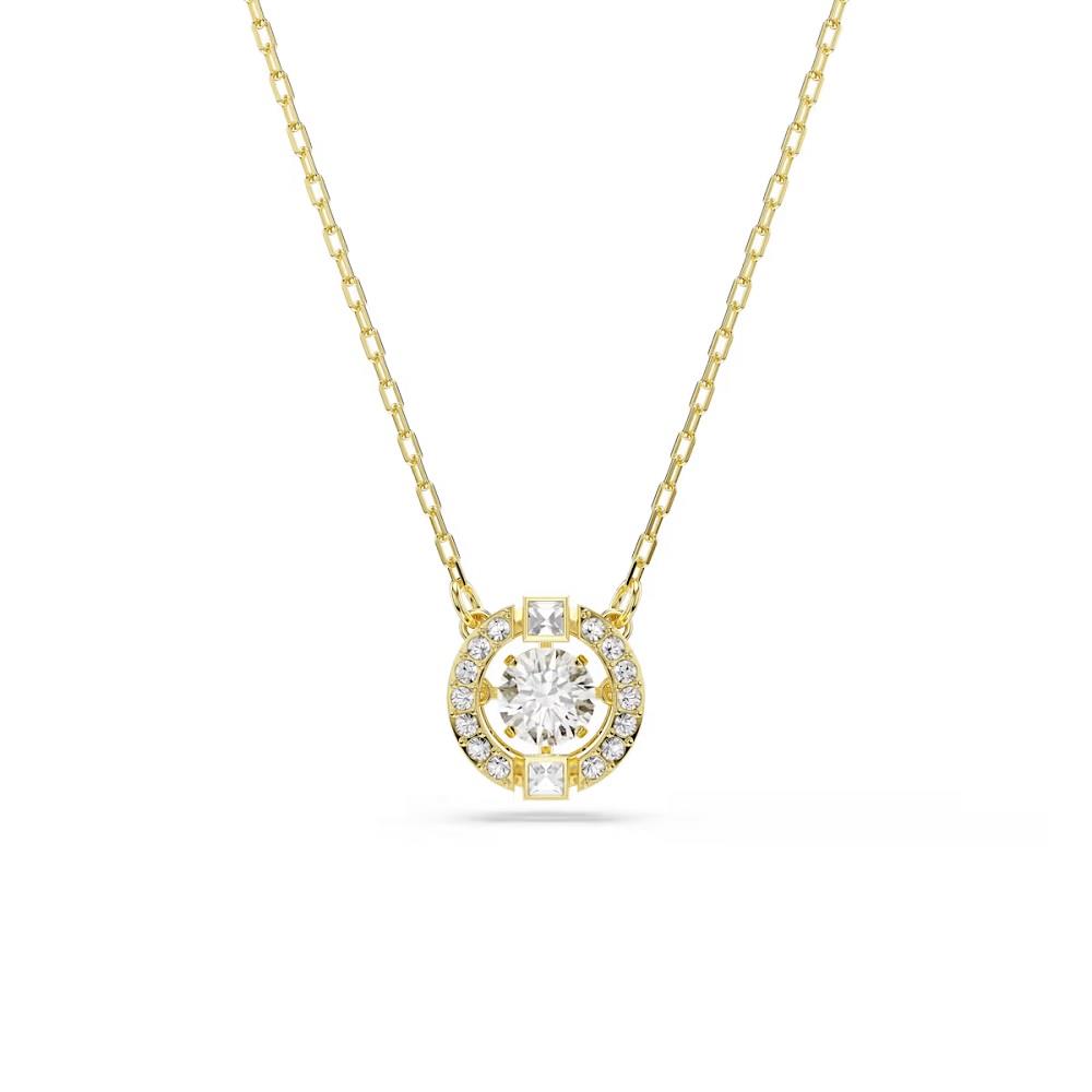 Una Angelic pendant, Mixed cuts, White, 18K gold