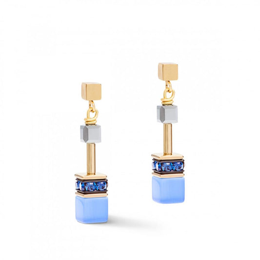 Coeur de Lion Blue-Gold Drop Earrings