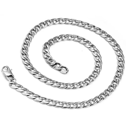 Unique S/Steel Polished 7mm Necklace 50cm