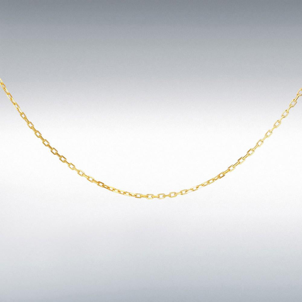 9ct Yellow Gold Diamond Cut Adjustable Trace Chain