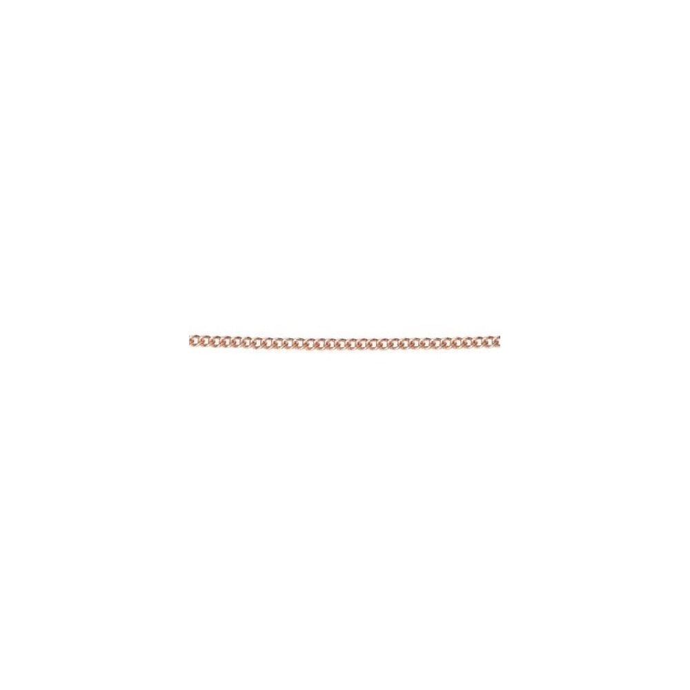 9ct Rose Gold Diamond Cut Curb Chain
