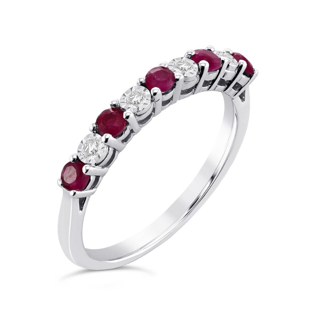 9ct Ruby and Diamond Ring