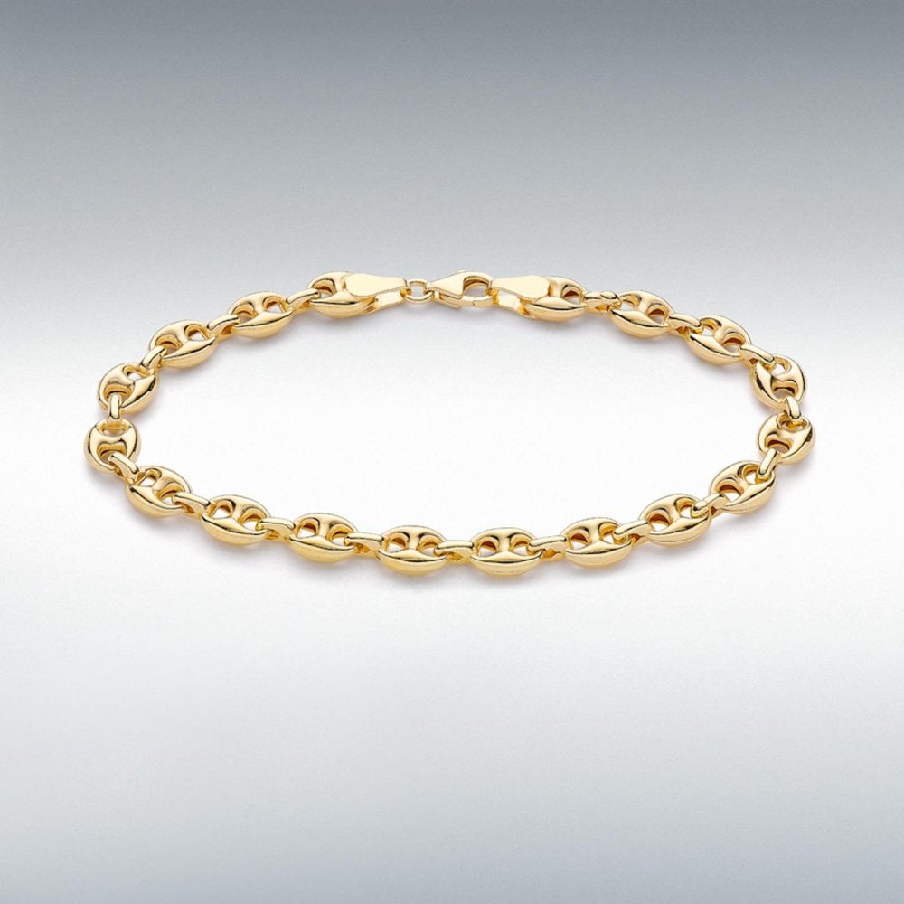 9ct Yellow Gold Gucci Design Bracelet 7.5"