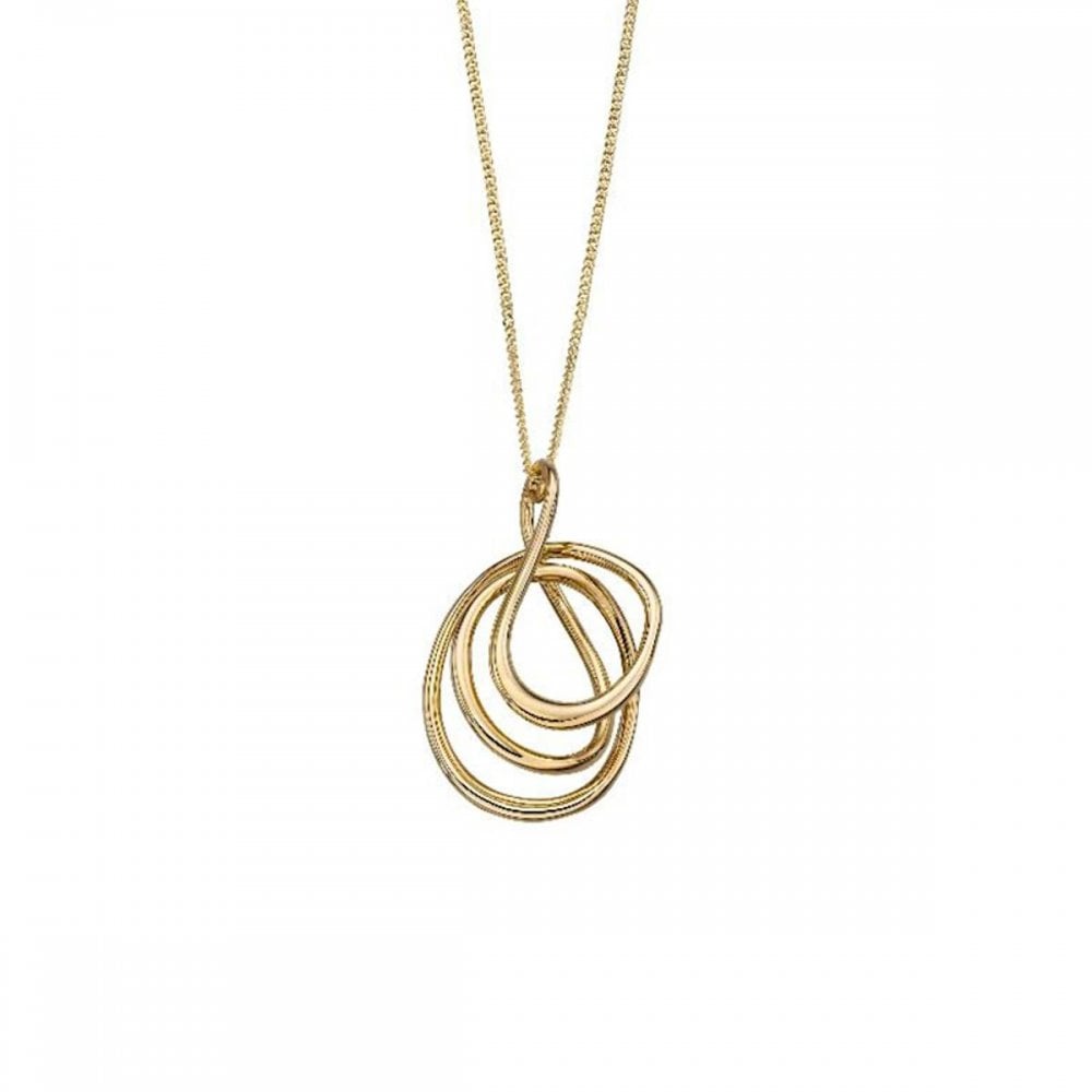 9ct Yellow Gold Open Wire Wrap Pendant