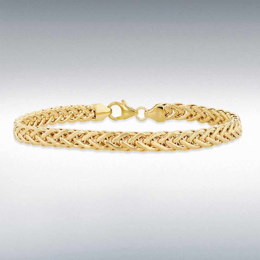 9ct Yellow Gold Spiga Hollow Bracelet 7.5"