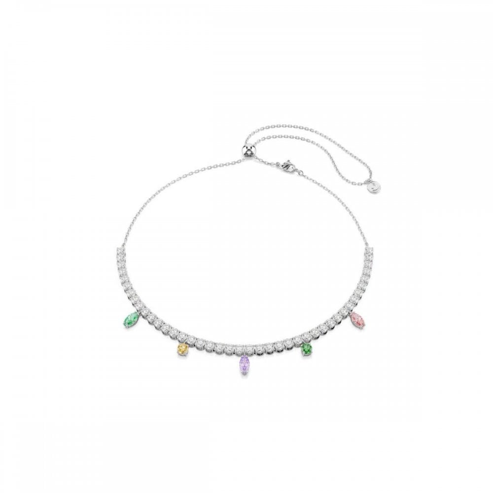 Ariana Grande X Swarovski Mixed Cut Multi Coloured Drop Tennis Necklace