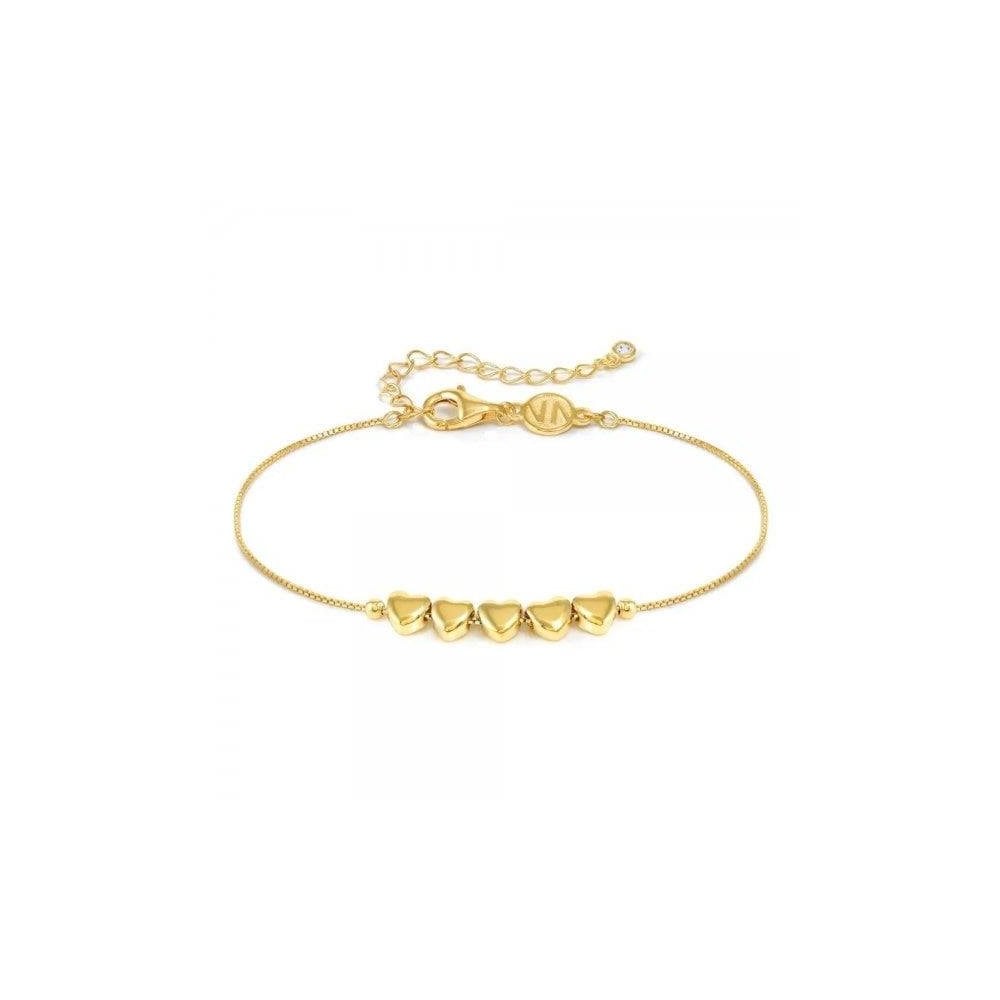 Armonica 5 Gold Plated Heart Bracelet