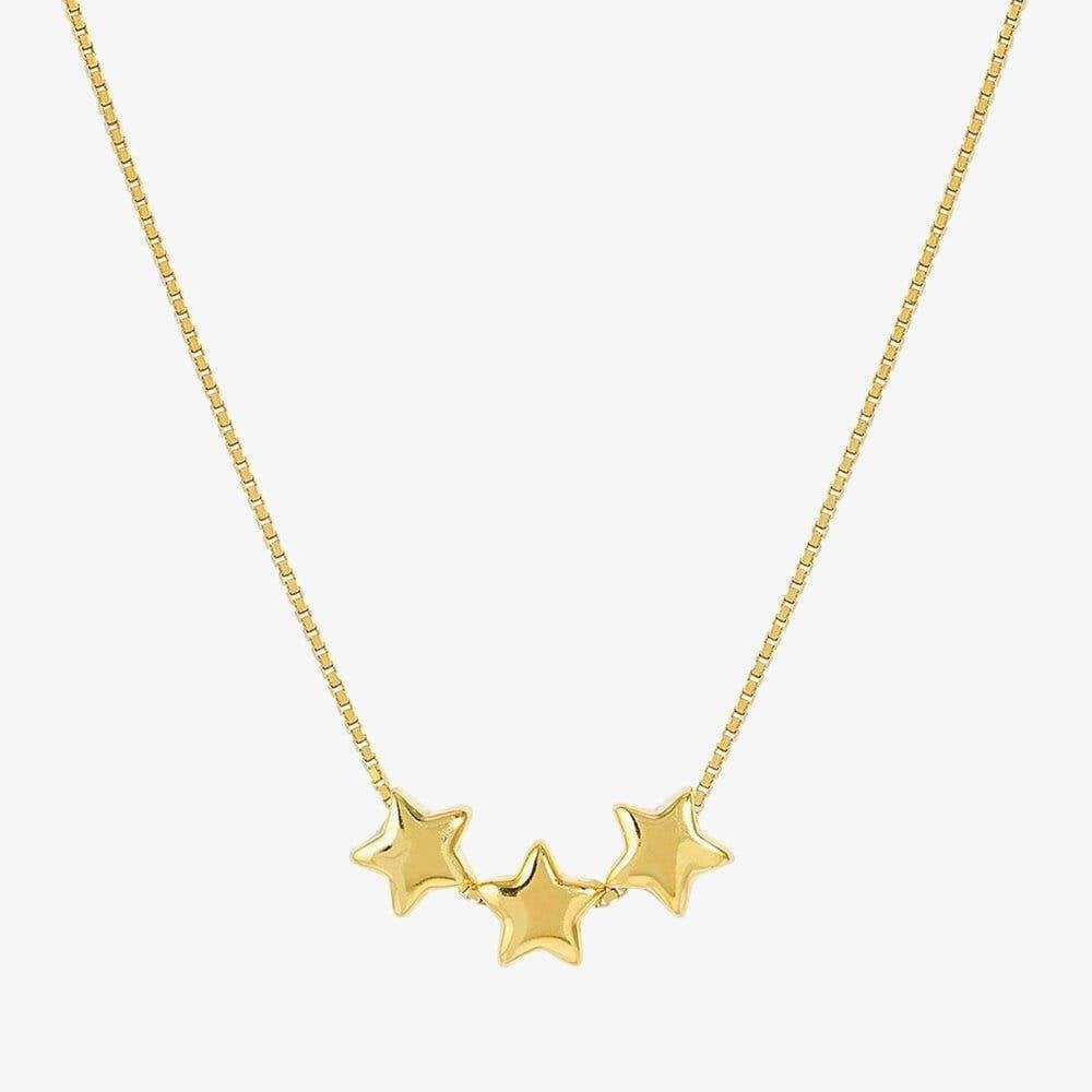 Armonica Gold Plated Three Small Star Pendant