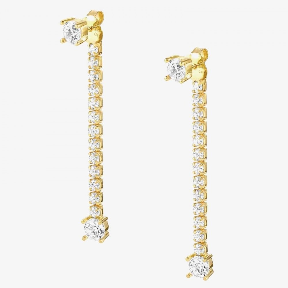 Chic & Charm Joyful Drop Gold Plated Silver Earrings