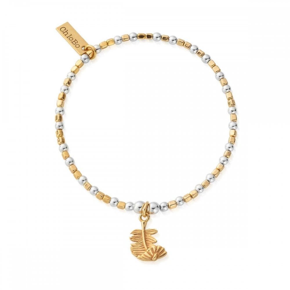 ChloBo Gold and Silver Folded Feather Bracelets