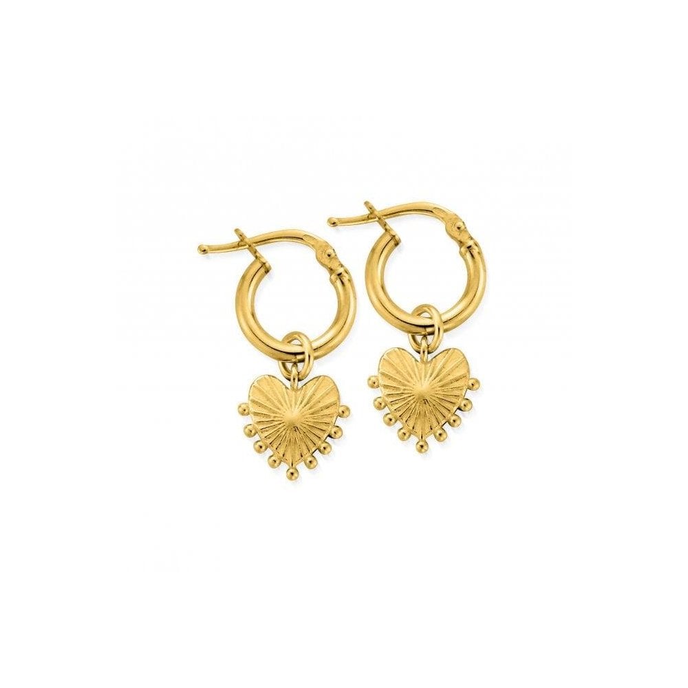 ChloBo Gold Glowing Beauty Small Hoop Earrings