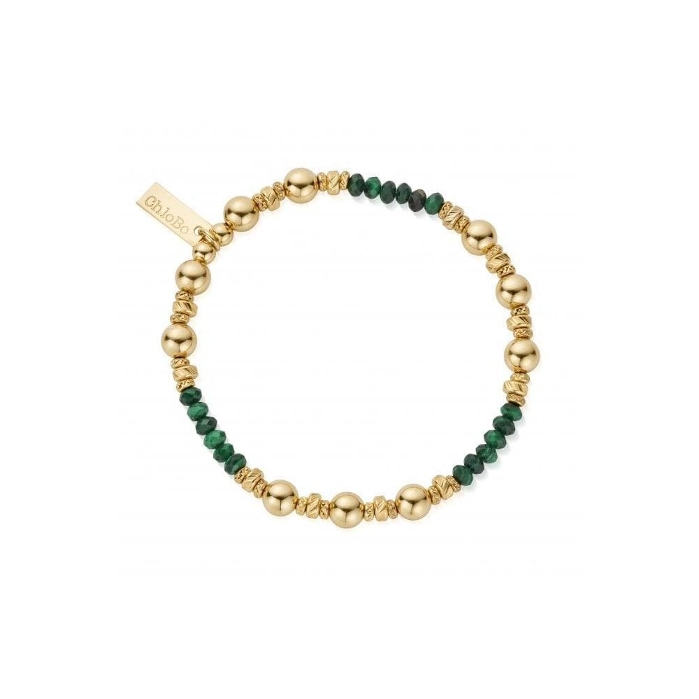 Chlobo Gold Sparkle Malachite Bracelet