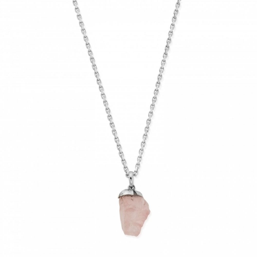 ChloBo Rose Quartz Raw Nugget Necklace