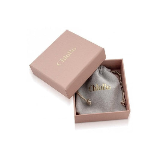 Chlobo Silver Leaf Heart Link Drop Earrings