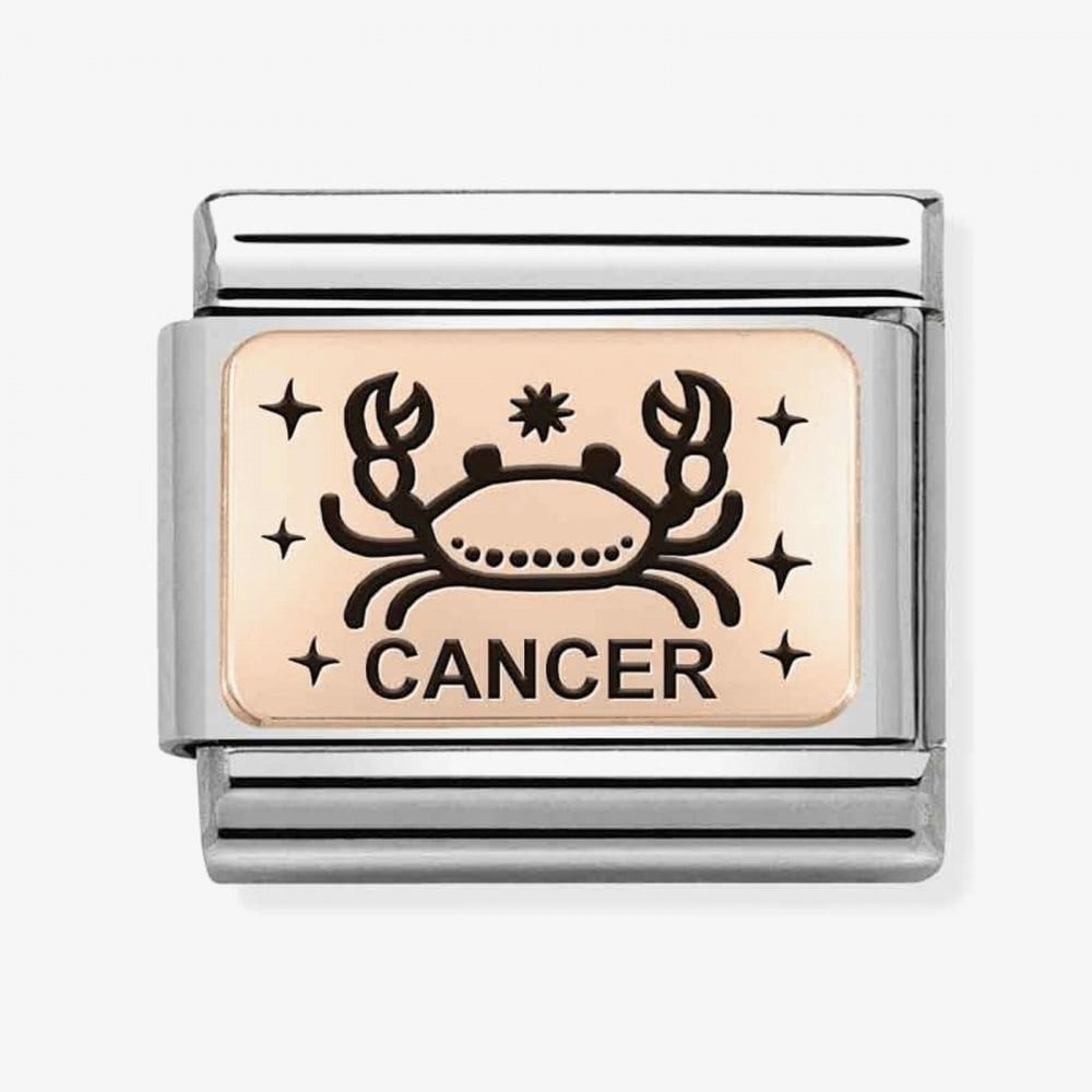 Classic Composable 9ct Rose Gold Cancer Zodiac Charm