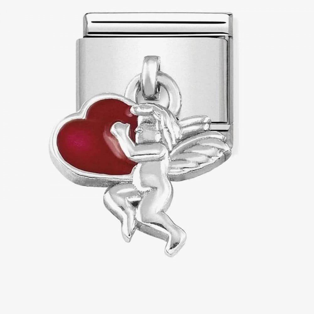 Classic Composable Cupid With Red Heart Charm