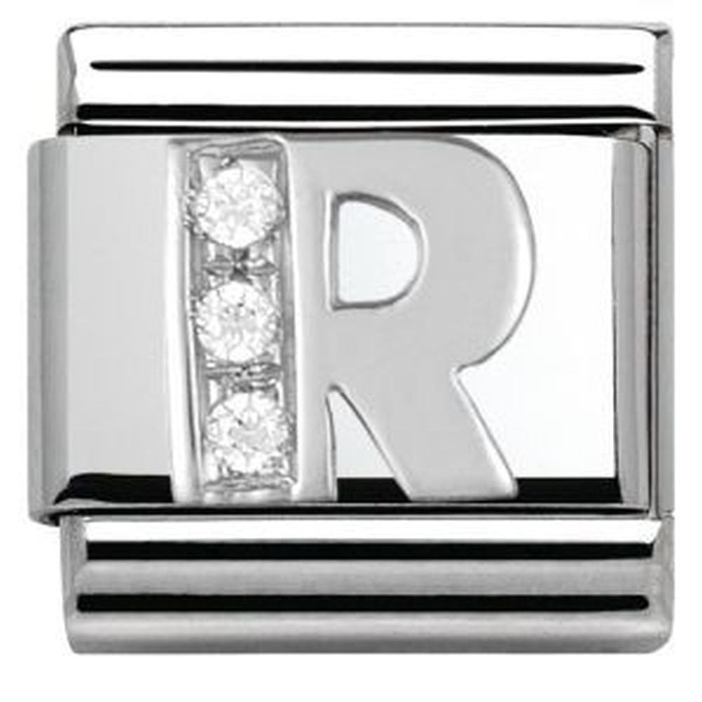 Classic Composable CZ Letter R Link