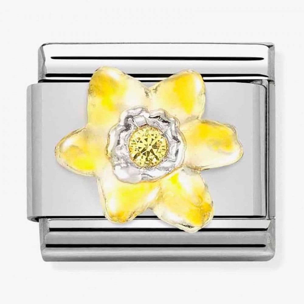 CLASSIC Composable Naracissus Yellow Flower with CZ Charm