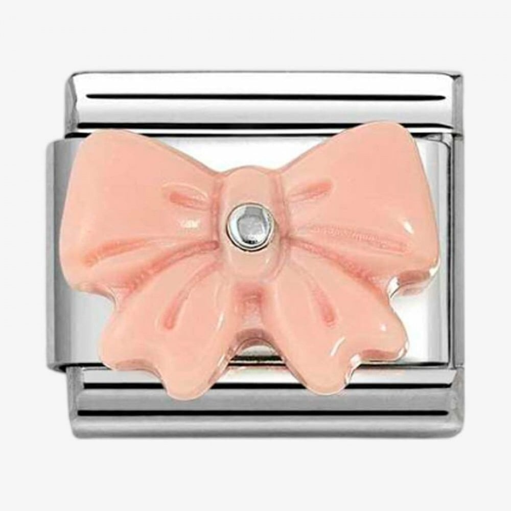 Classic Composable Pink Resin Bow Charm