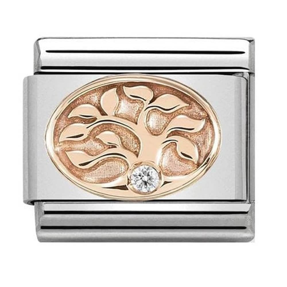 Classic Composable Rose CZ Tree of Life Link