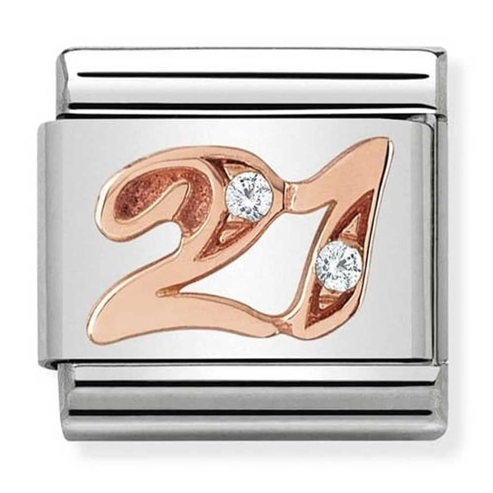 Classic Composable Rose Gold 21 with CZ Charm