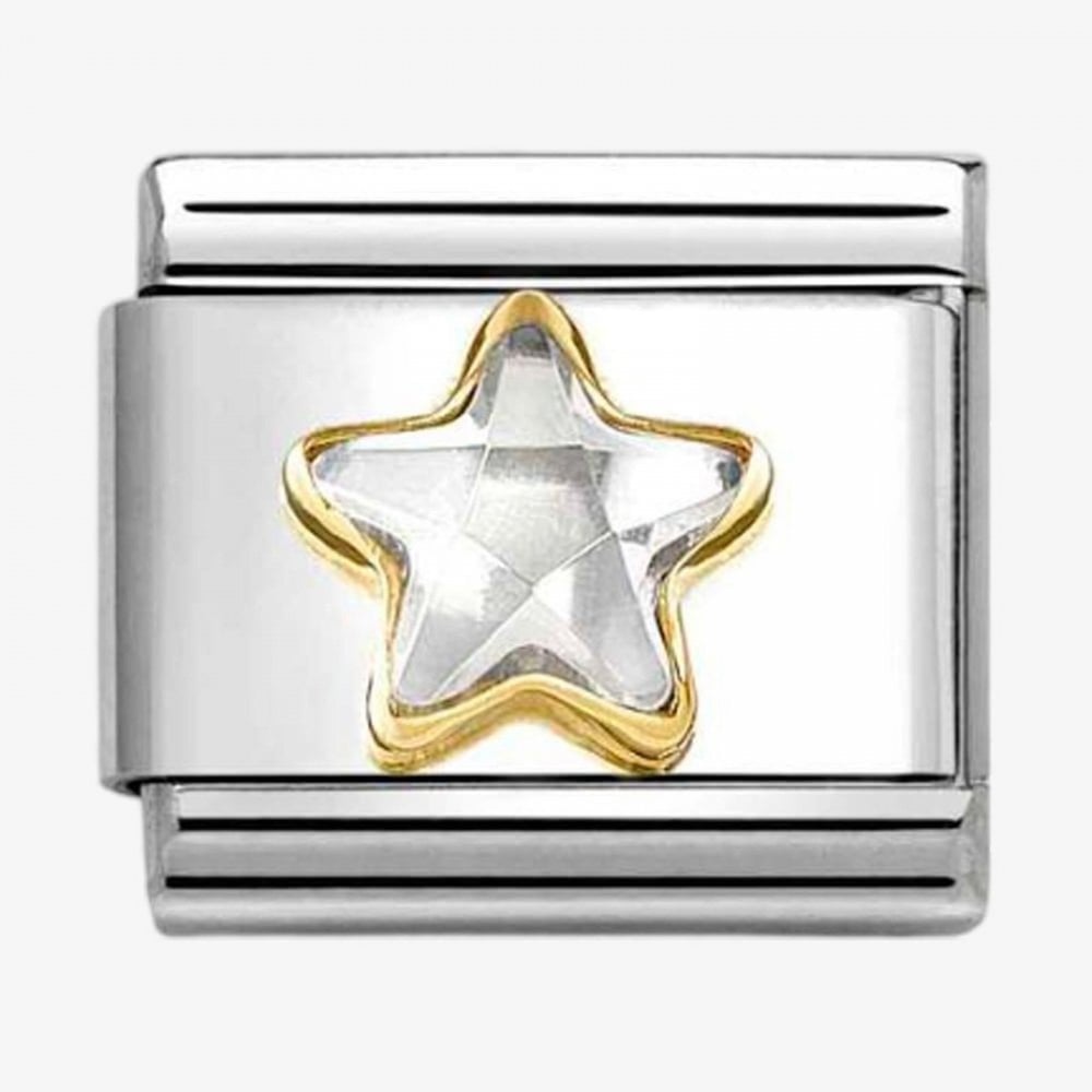 CLASSIC Gold Cubic Zirconia Star Charm