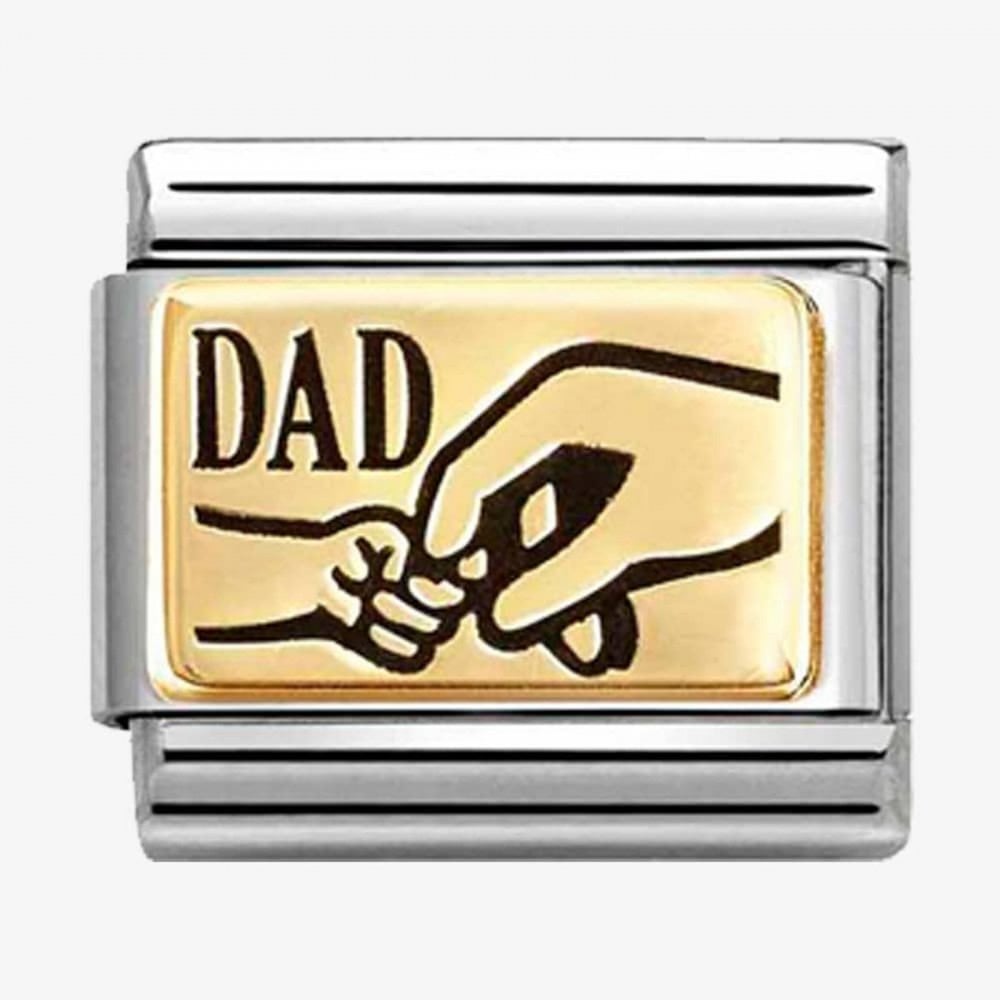 CLASSIC Gold Dad Holding Hands Charm