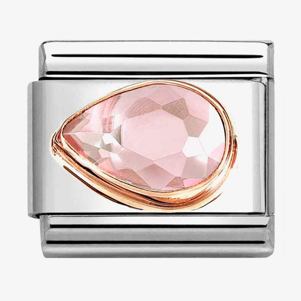 CLASSIC Pink Cubic Zirconia Left Drop Charm
