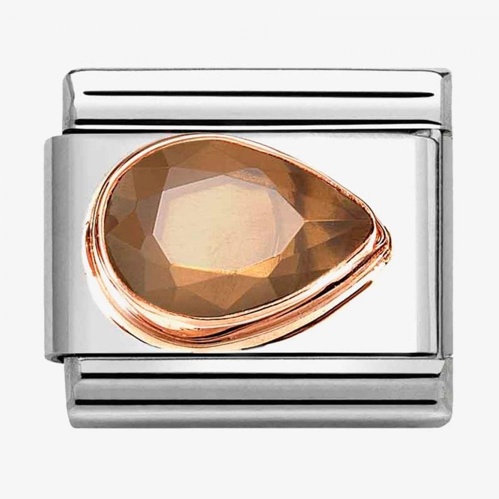 CLASSIC Smokey Cubic Zirconia Right Drop Charm