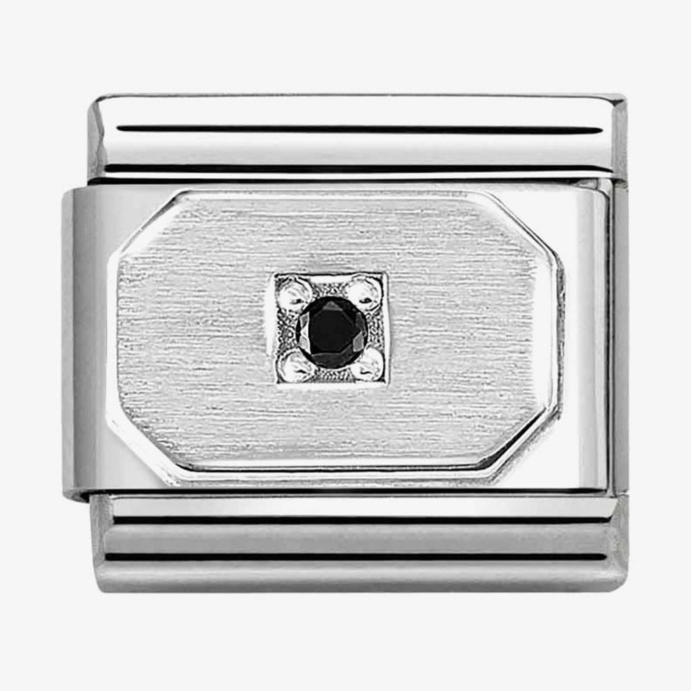 CLASSIC Symbols Black Cubic Zirconia Charm