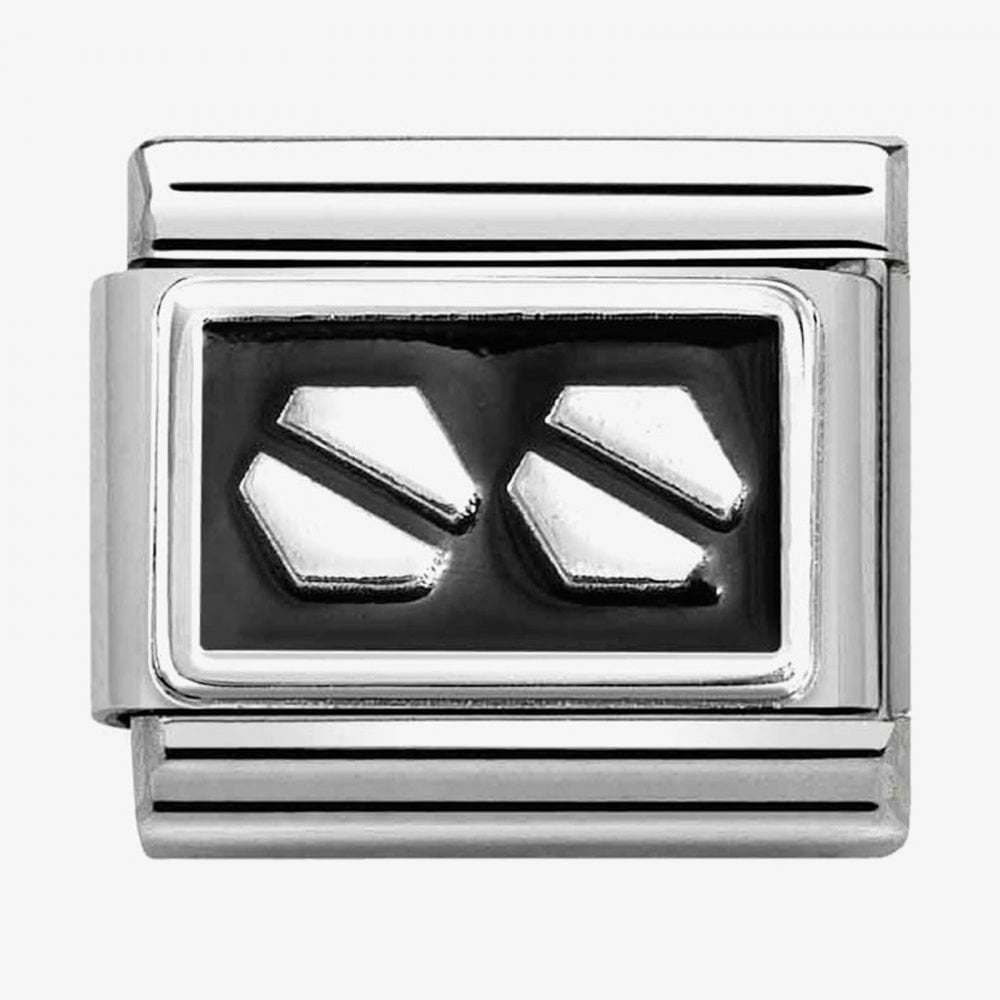 CLASSIC Symbols Black Double Hex Screw Charm