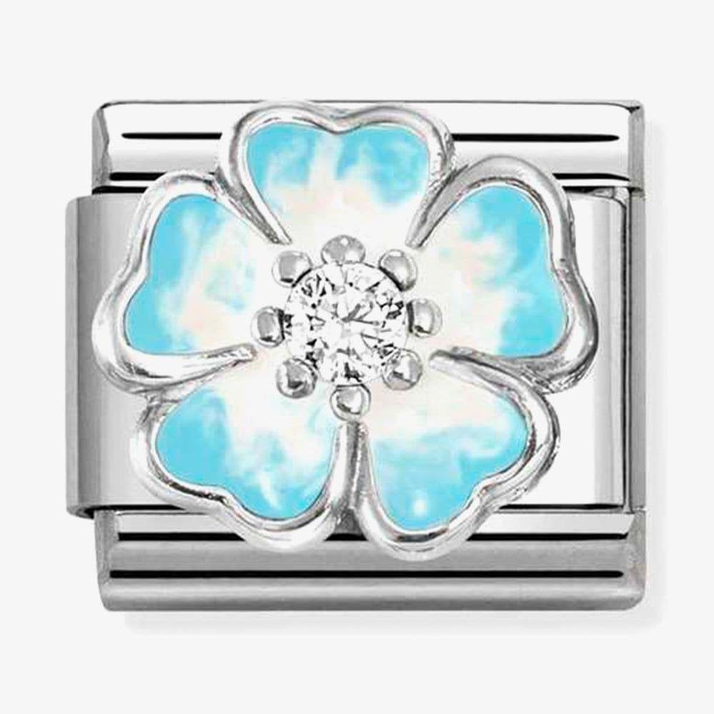 Classic SYMBOLS Blue Flower Fade Charm