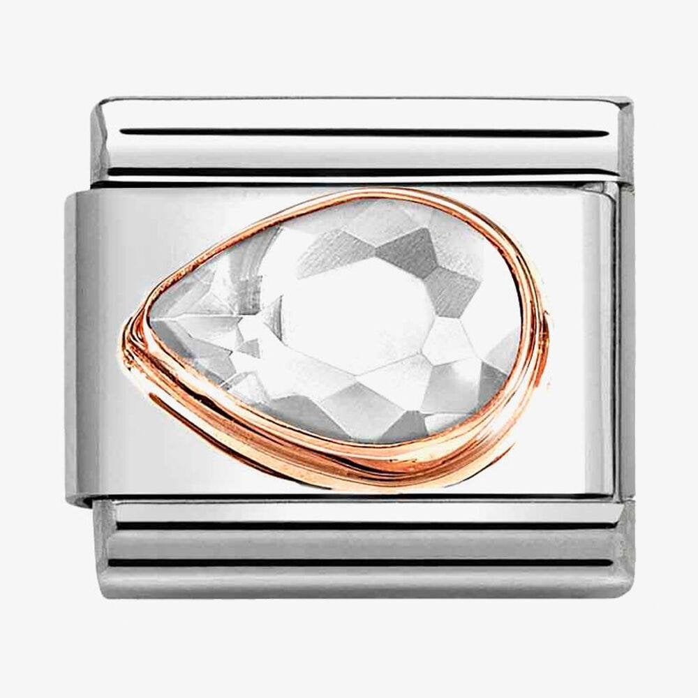 CLASSIC White Cubic Zirconia Left Drop Charm