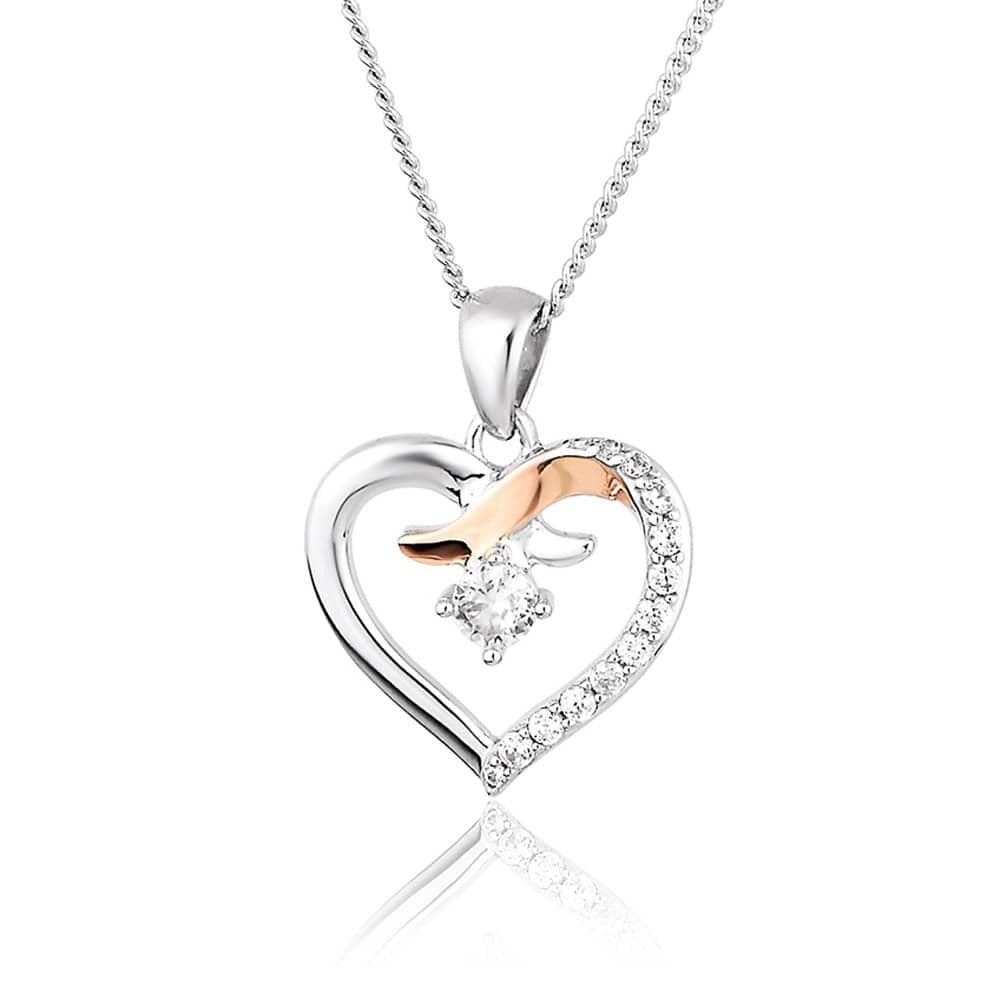 Clogau Forever Yours Silver Kiss Pendant with Zircon
