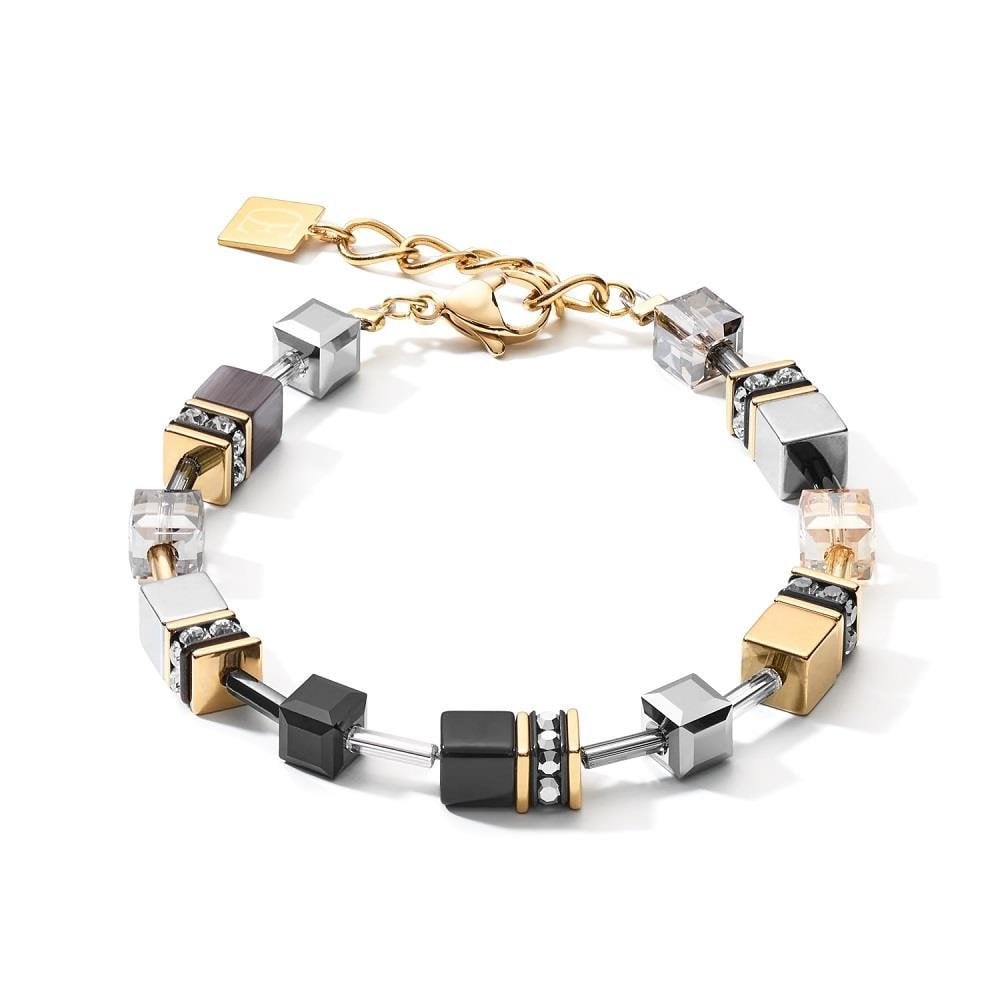 Coeur De Lion GeoCUBE Grey-Gold Bracelet